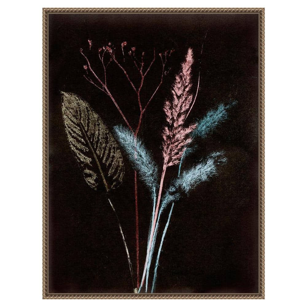 Modern Black and Multicolor Beaded Framed Canvas Wall Art