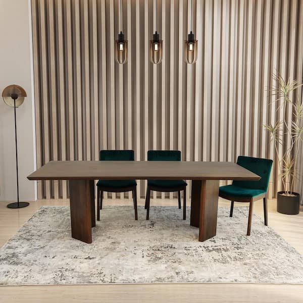 Ashcroft Furniture Co Kairi 86.6 in. Japandi Style Solid Wood 4