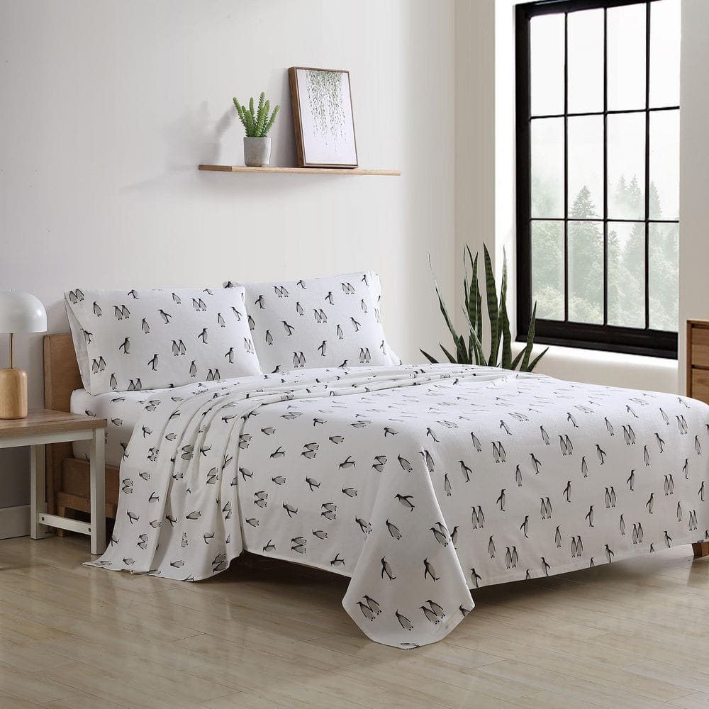 King Gray Cotton Flannel Deep Pocket Sheet Set
