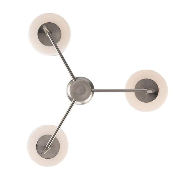 Bel Air Lighting Horizon 3-Light Brushed Nickel Hanging