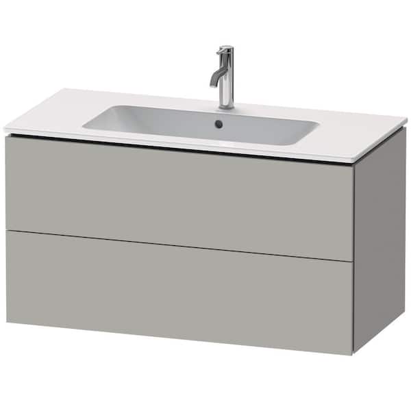 Duravit L-Cube 18.88 in. W x 40.13 in. D x 21.63 in. H Bath Vanity Cabinet without Top in Concrete Gray