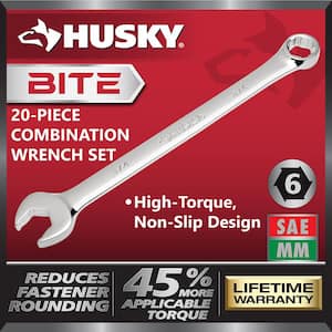 BITE SAE and Metric Combination Wrench Set (20-Piece)