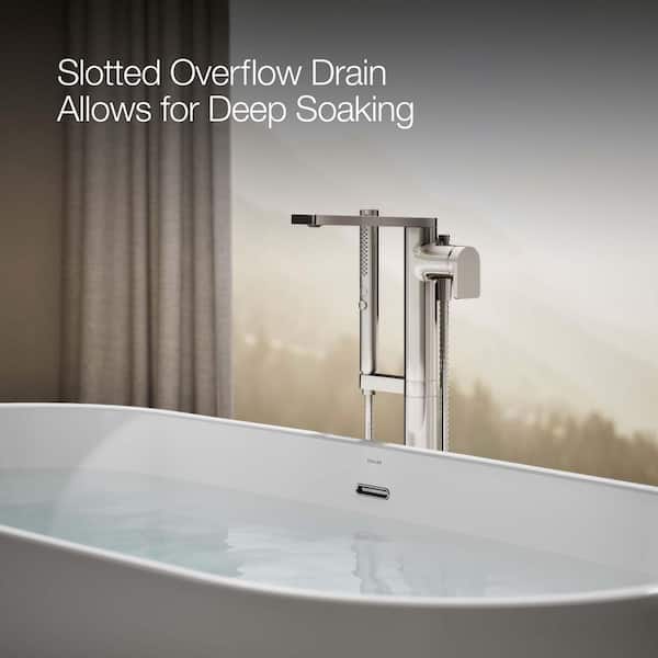 KOHLER Ceric 65 in. x 31 in. Soaking Bathtub with Center Drain in