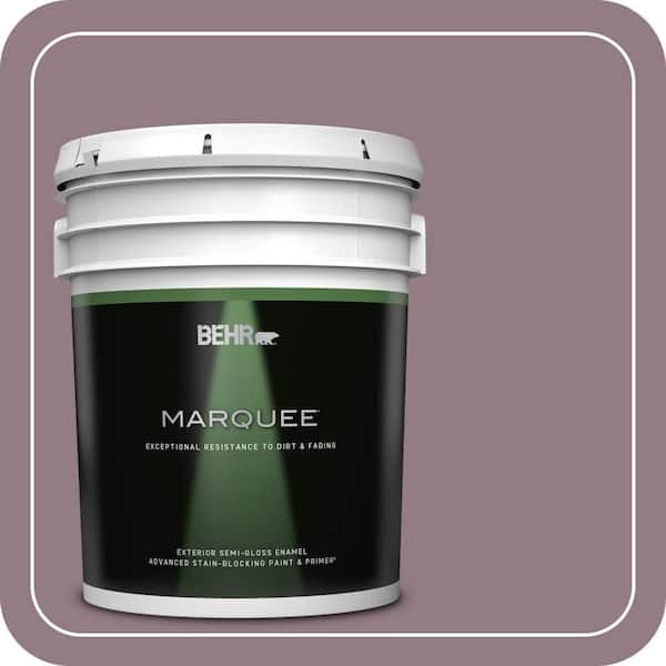 BEHR MARQUEE 5 gal. #100F-5 Gypsy Magic Semi-Gloss Enamel Exterior Paint & Primer
