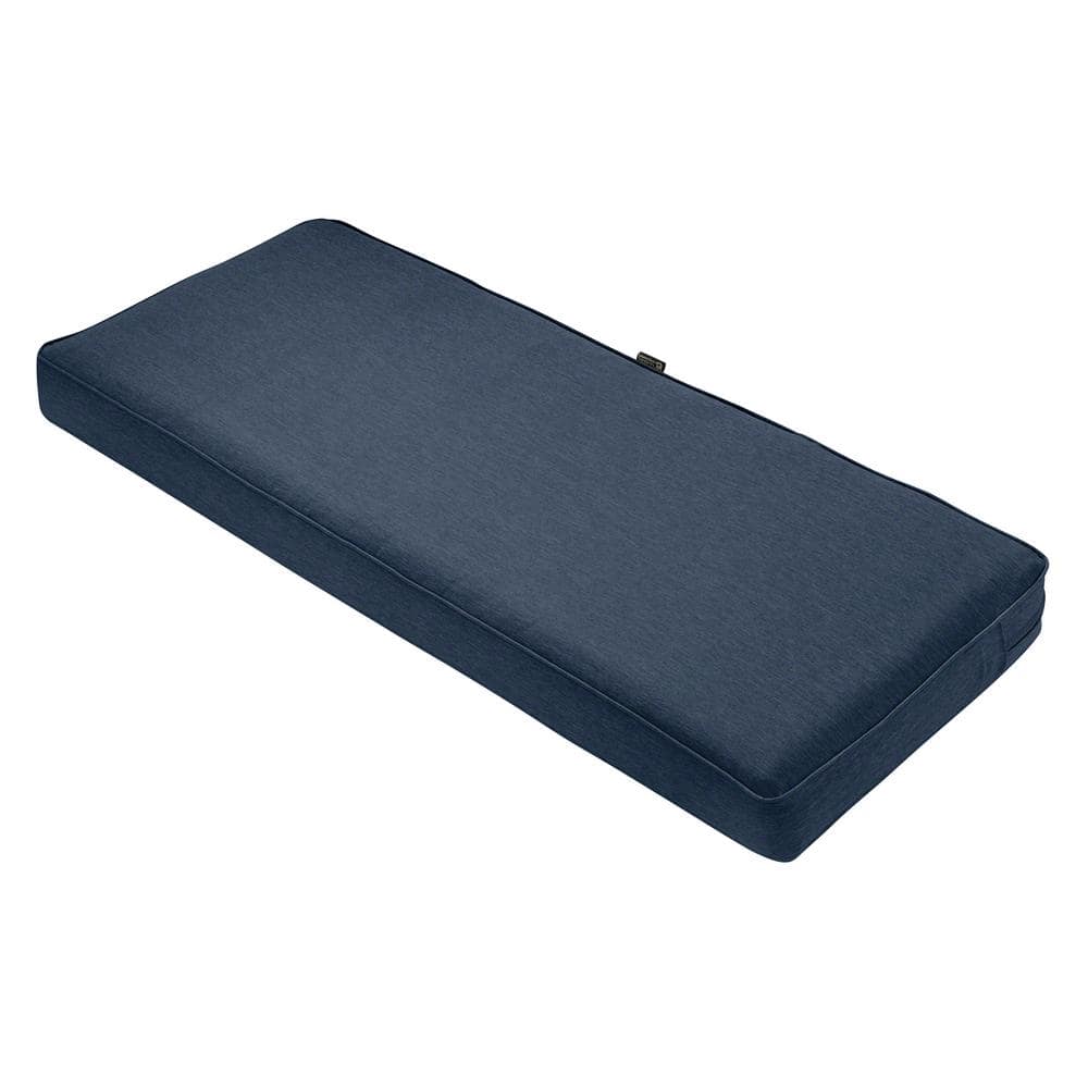 Classic Accessories Montlake FadeSafe Heather Indigo 42 in. x 18 in. Outdoor Bench Cushion 62 014 INDIGO EC The Home Depot