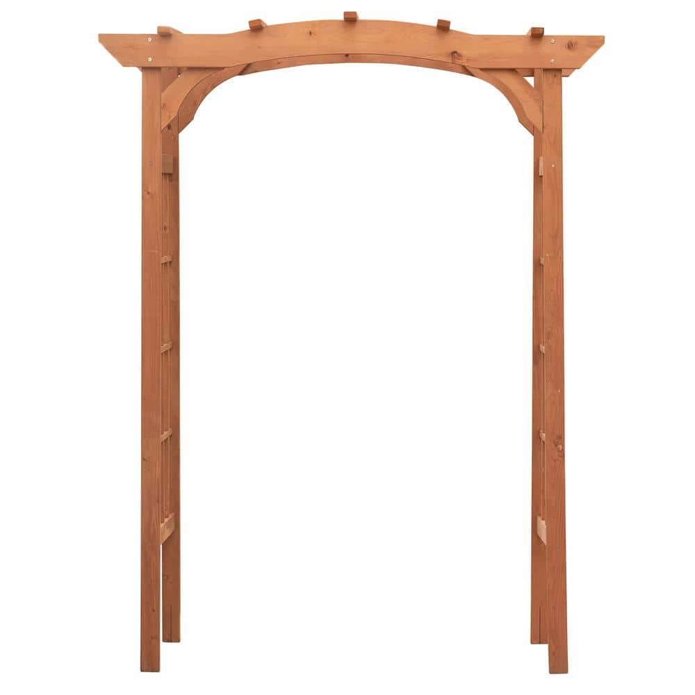 Medium Brown Wooden Lattice Design Garden Arbor