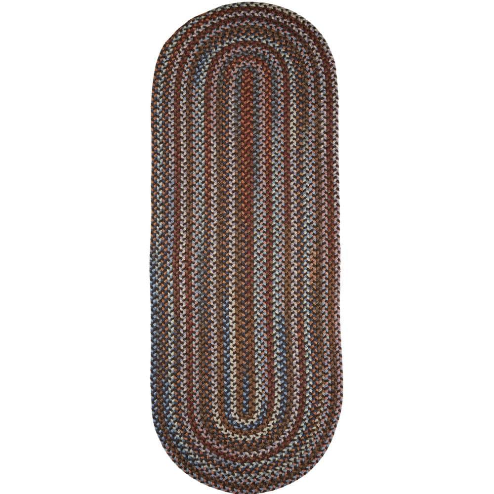 Rhody Rug Annie Walnut 2 ft. x 8 ft. Indoor Braided Runner Rug ...