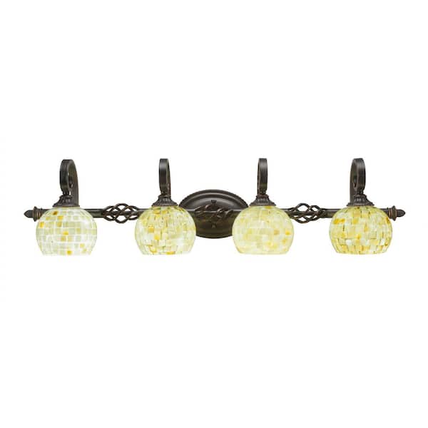 Unbranded Bridgewater 39.5 in. 4-Light Dark Granite Vanity Light