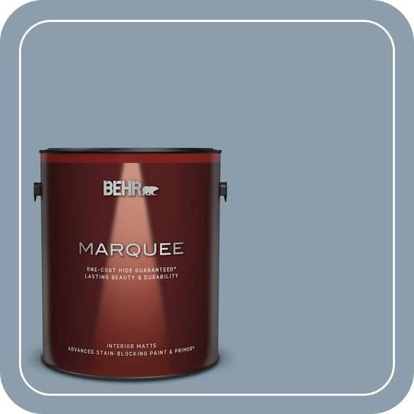 BEHR MARQUEE 1 gal. #ICC-65 Relaxing Blue Matte Interior Paint & Primer