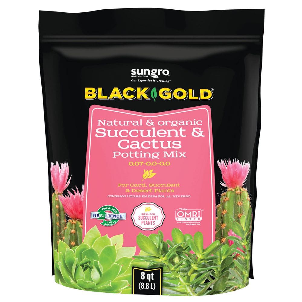 BLACK GOLD 8 qt. Natural and Organic Succulent and Cactus Potting Mix ...