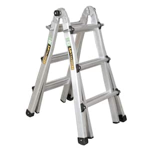 14 ft. Reach Aluminum Telescoping Multi-Position 5-in-1 Indoor/Outdoor Ladder for Extensions, 300 lbs. Load Capacity