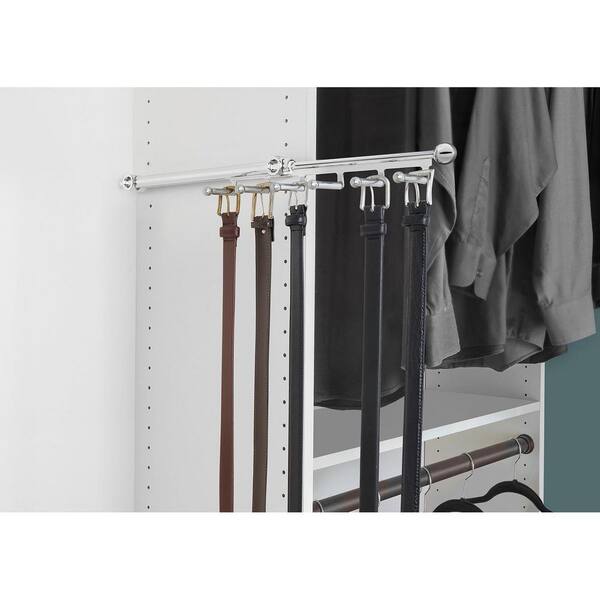 Rev-A-Shelf 14 Pull Out Belt & Scarf Closet Organizer, Chrome