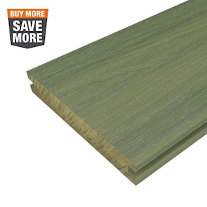 UltraShield Naturale Magellan 1 in. x 6 in. x 8 ft. Irish Green Solid with Groove Composite Decking Board