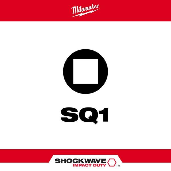 SHOCKWAVE Impact Duty 2 in. Square #1 Alloy Steel Screw Driver Bit (5-Pack)