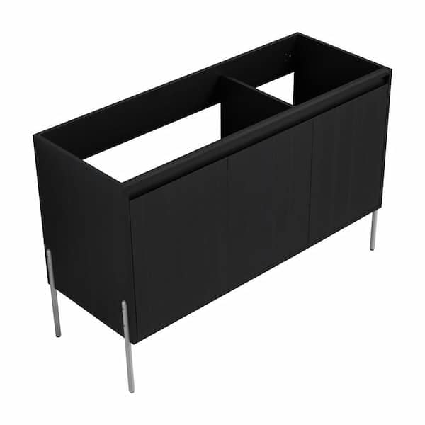 UPIKER Annecy 46.88 in. W x 17.94 in. D x 30.31 in. H Freestanding Bath Vanity Cabinet without Top in Dark Oak Unassembled