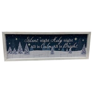 8 in. H Framed Silent Night Christmas Wall Sign