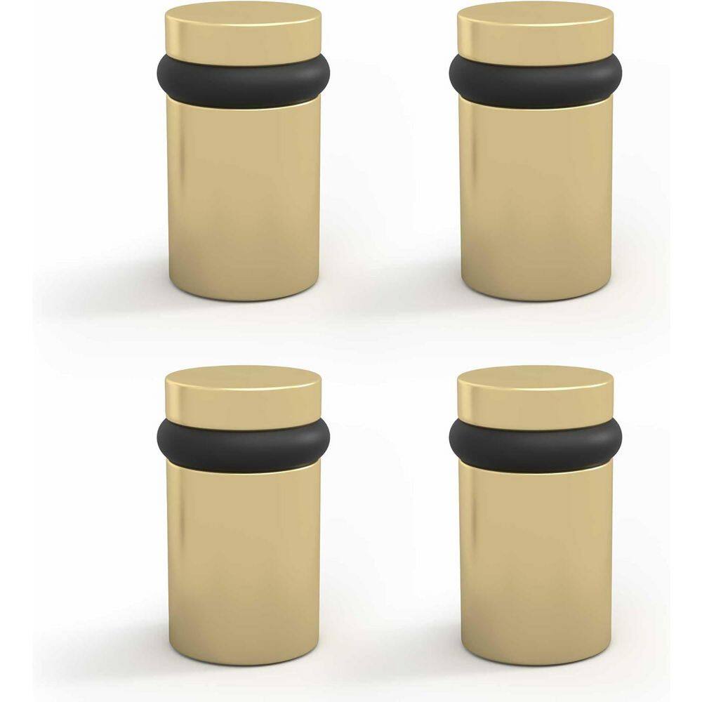Floor Door Stopper Satin Brass-4 Pack Quickly Installed Wall Protector and Door Knobs-2 Inch price history on PriceWatchPro