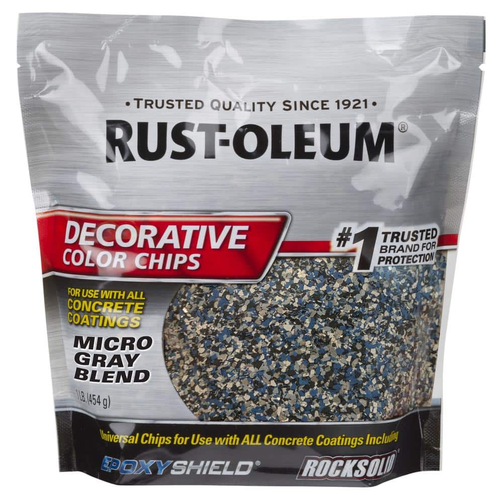 Rust Oleum 1 Lb Micro Gray Decorative Color Chips 6 Pack 358192   Micro Gray Rust Oleum Paint Additives 358192 64 1000 