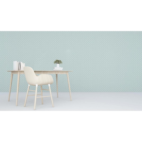 Stockholm Aqua Geometric Peelable Roll (Covers 56.4 sq. ft.)