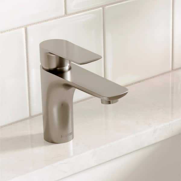 Kayes Single Handle Single Hole Bathroom Faucet with Matching Pop-Up Drain in Stainless Steel