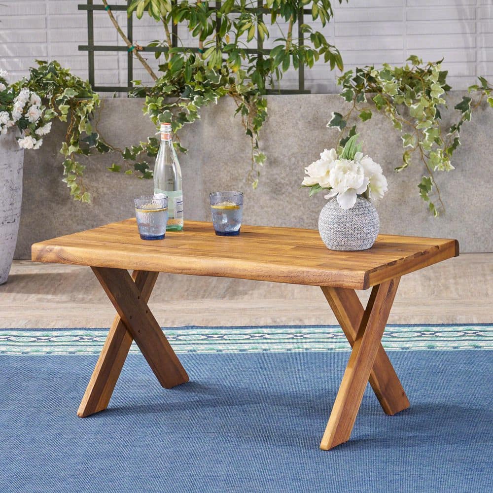 Rectangle Wood Outdoor Side Table with Sandblasted Teak price history on PriceWatchPro