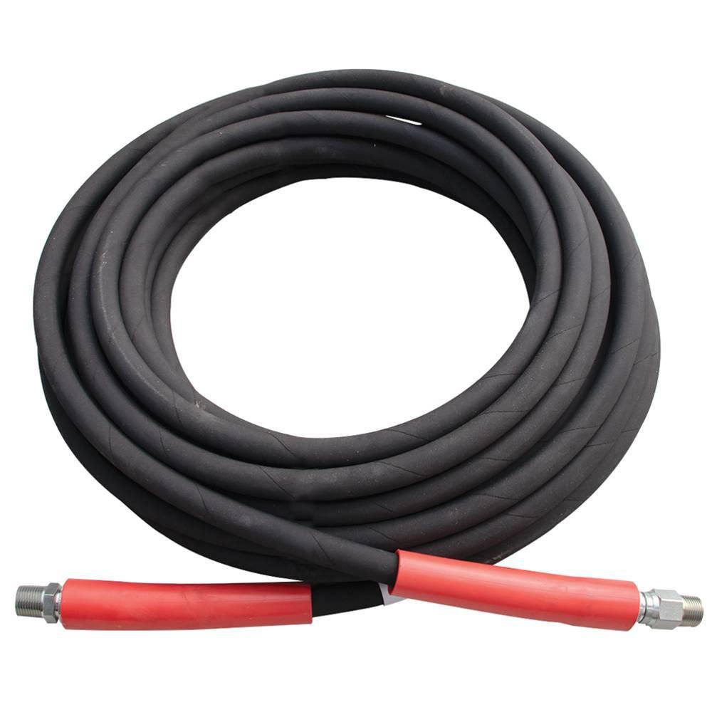 4000 PSI BLACK Wire Braid EXTRAS INCLUDES Pressure Washer Hose 50' w/ Couplers 