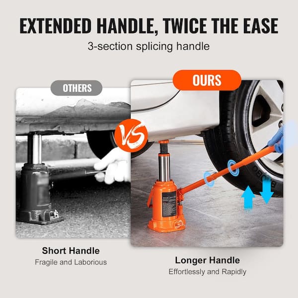 SKYSHALO Hydraulic Bottle Jack, 12 Ton/24,000 lbs. All