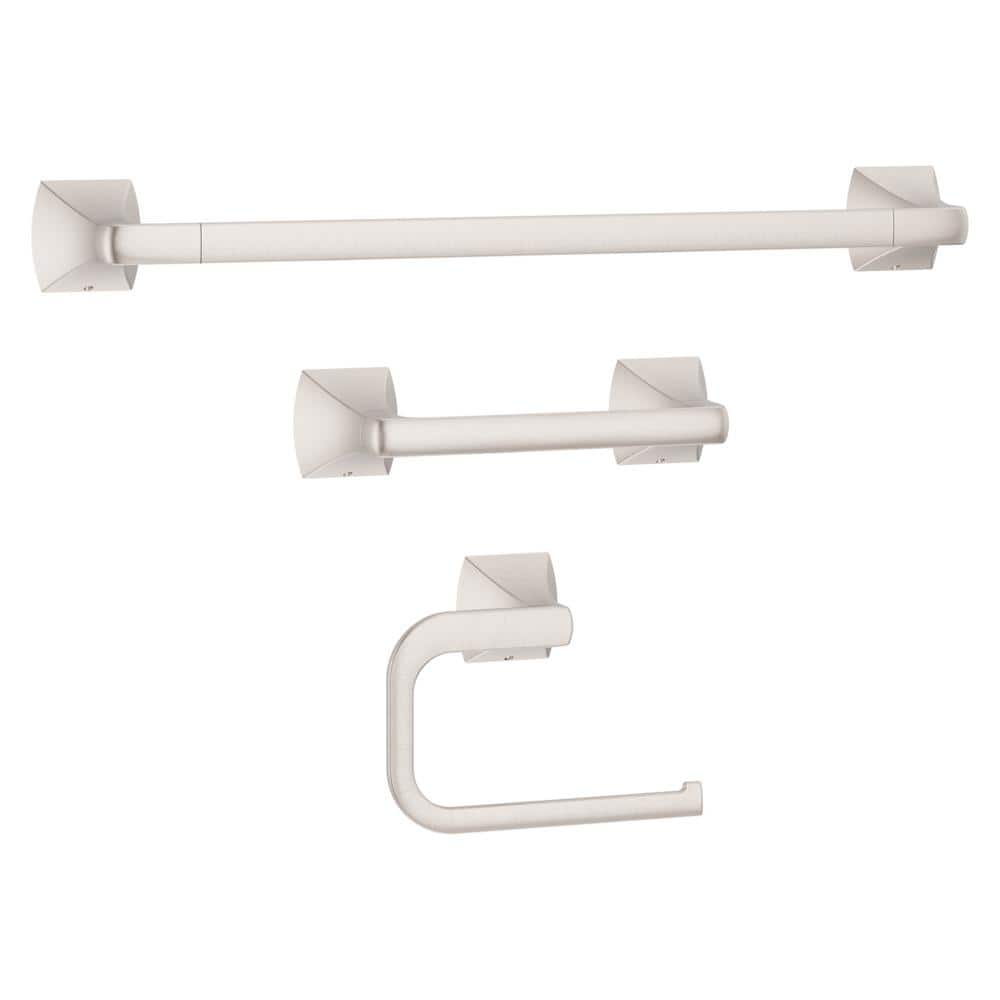 Pfister Bellance 3-Piece Bath Set – 18 Inch Towel Bar, Ring & TP Holder In Matte Black