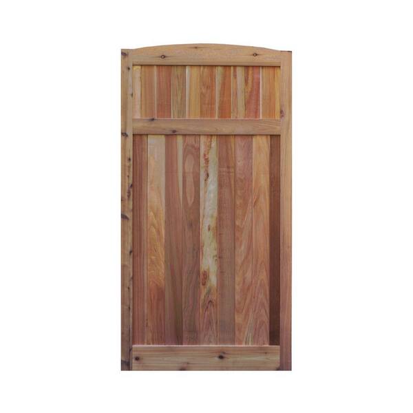 Signature Development 3 ft. x 6 ft. Western Red Cedar Arch Top Solid Lattice Fence Gate