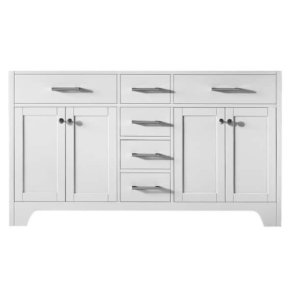 Exclusive Heritage Clariette 59.2 in. W x 21.7 in. D x 33.5 in. H Bath Vanity Cabinet Only in White