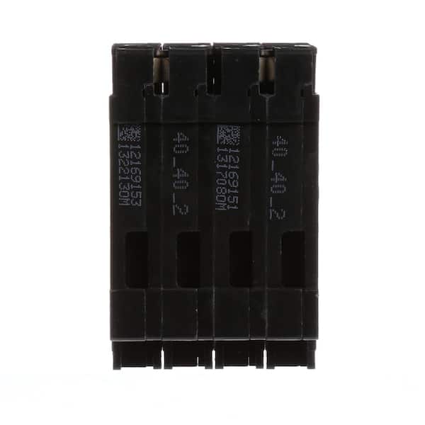 Siemens 20 Amp Double-Pole and 40 Amp Double-Pole Type QT Quad Circuit Breaker