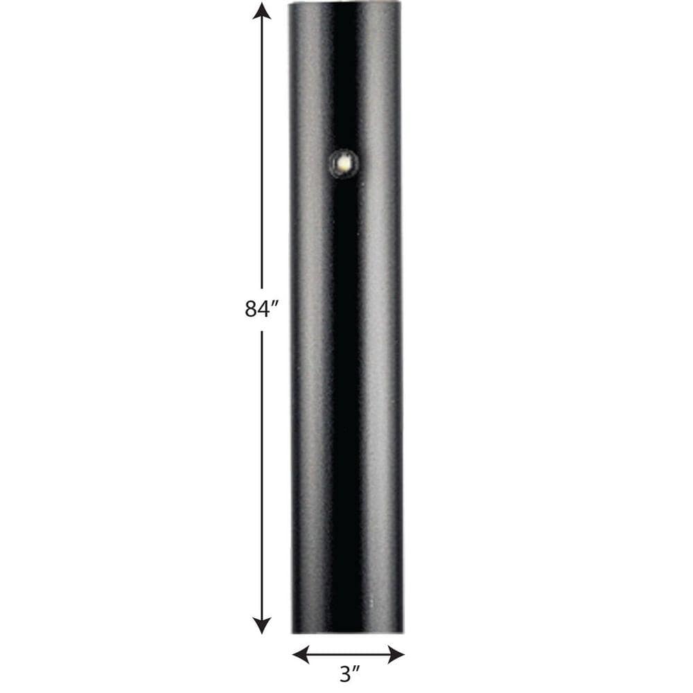 Black Aluminum 84-Inch Outdoor Light Post with Photocell