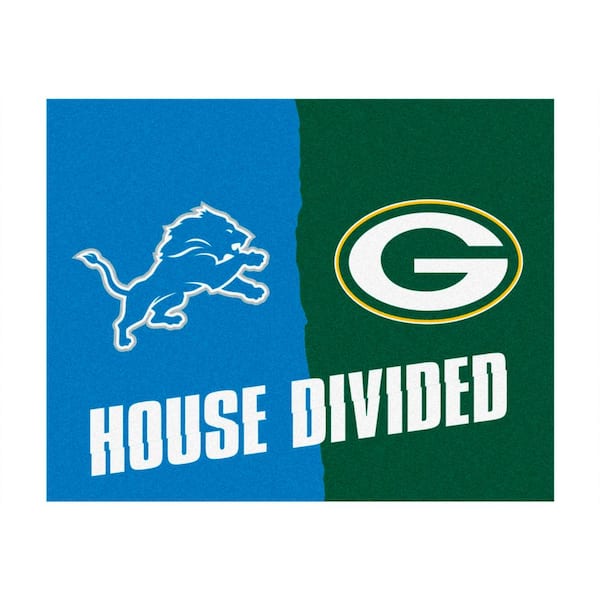 TrafficMaster NFL Lions/Packers Blue House Divided 3 ft. x 4 ft. Area Rug