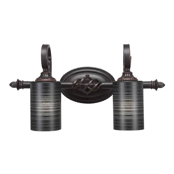 Unbranded Bridgewater 20.75 in. 2-Light Dark Granite Vanity Light