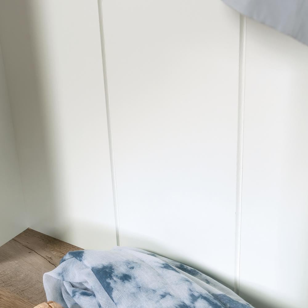Soft White and Oak Hall Tree with Storage Bench