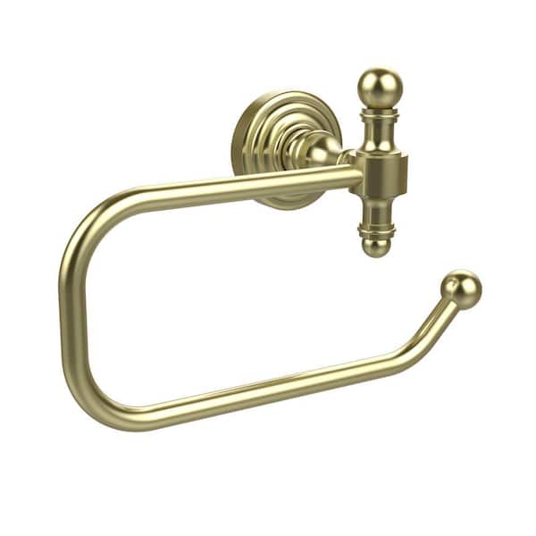 Allied Brass Retro Wave Collection European Style Single Post Toilet Paper  Holder in Satin Brass RW-24E-SBR The Home Depot