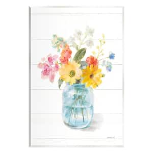 Bright Country Florals Bouquet Design By Danhui Nai Unframed Nature Art Print 15 in. x 10 in.