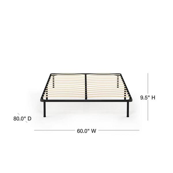 Furinno Cannet Queen Metal Platform Bed, Europa Wood Slat And Metal Platform Bed Frame Queen