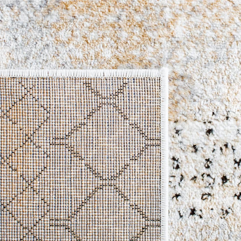 Amelia 8' x 10' Grey and Gold Synthetic Reversible Area Rug