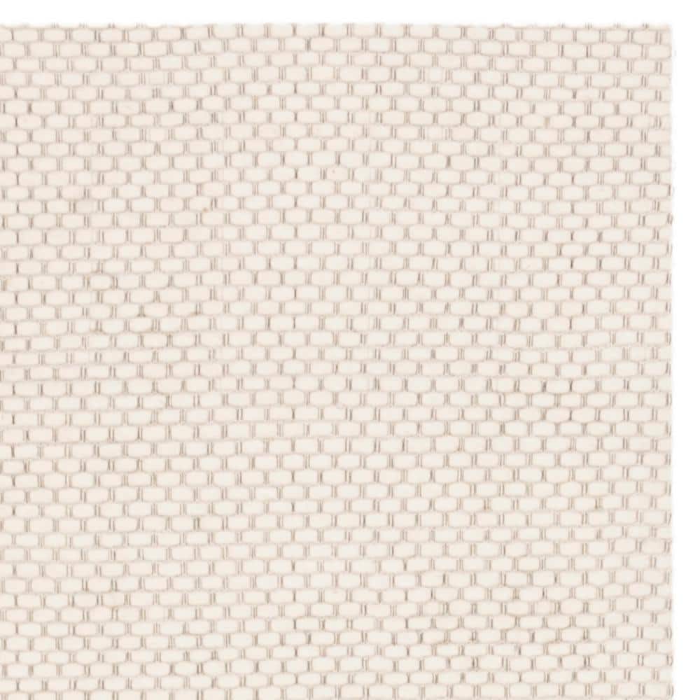 Ivory Braided Handwoven Wool Runner Rug