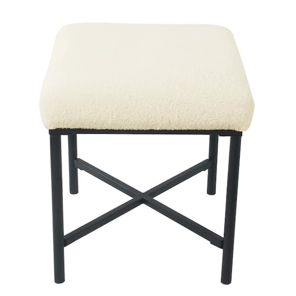 Homepop faux best sale fur square ottoman