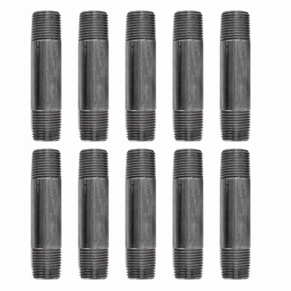 3/8 in. x 3-1/2 in. Black Steel Nipple (10-Pack) price history on PriceWatchPro