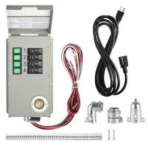 15 Amp 120V 4 Circuit Indoor Non-Automatic Power Transfer Switch Kit