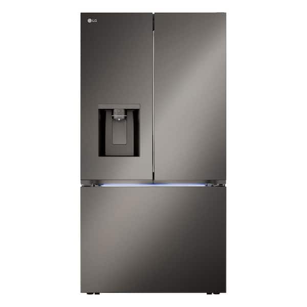LG 31 cu. ft. 3 Door French Door Refrigerator with Ice and Water with 4 types of Ice in PrintProof Black STS Standard Depth