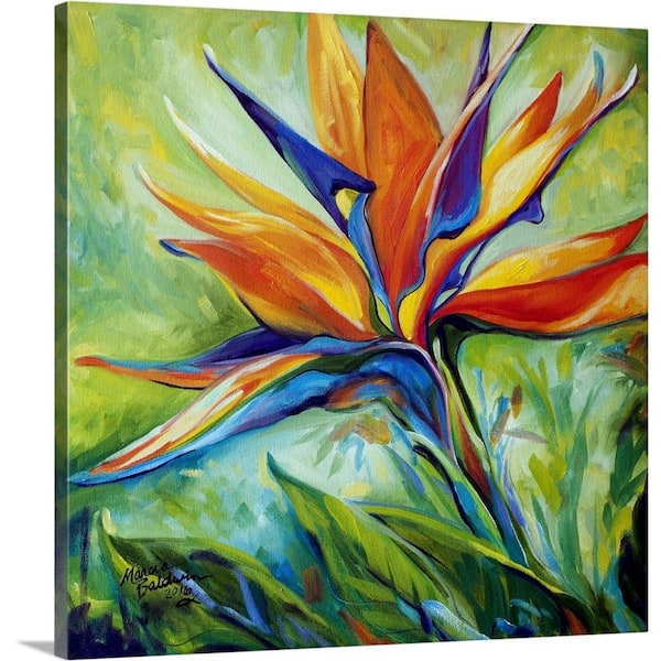 48 X 72 Multi Color Wood Canvas Paradise Screen 48 X 72 Multi Color Wood Canvas Paradise Screen