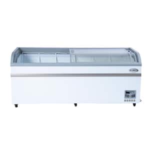 79 in. with 19 cu. ft. Capacity Manual Defrost Island Chest Freezer in White
