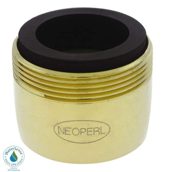 NEOPERL 1.5 GPM Dual-Thread Water-Saving Faucet Aerator, Polished Brass