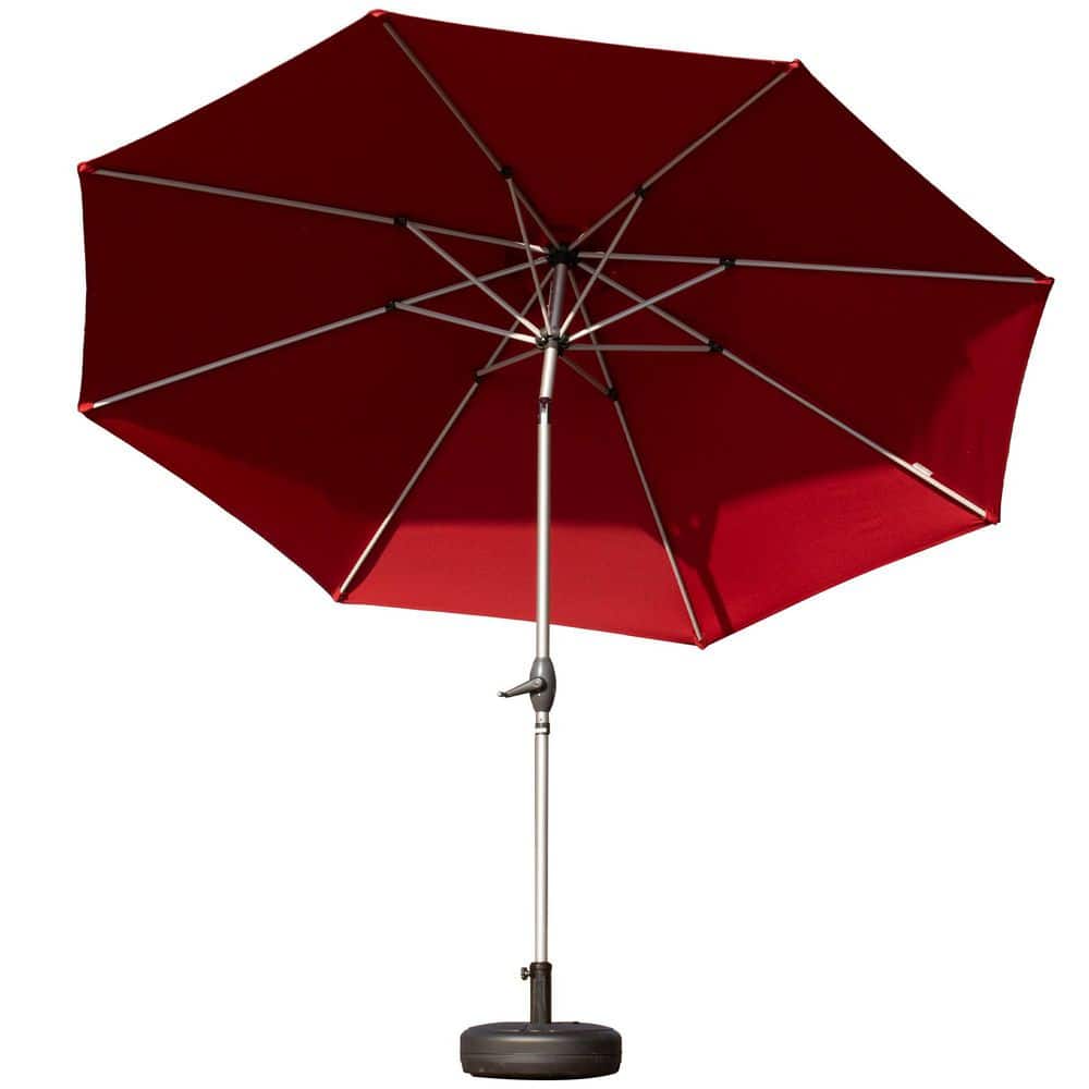 10 ft. Aluminium Market Patio Umbrella with Push Button Tilt&Crank, 8 Sturdy Ribs, UV Protection Waterproof in Brick Red price history on PriceWatchPro