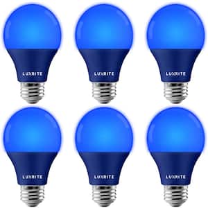 60-Watt Equivalent A19 LED Light Bulb Blue Light Party Bulb 6-Pack