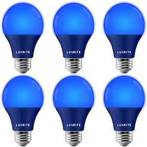60-Watt Equivalent A19 LED Light Bulb Blue Light Party Bulb 6-Pack